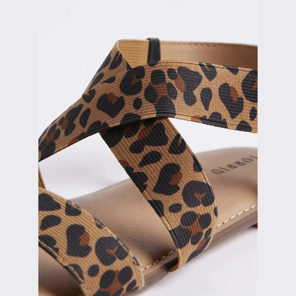 Torrid Elastic Band Sandal - Stretch Leopard (WW) - Picture 4 of 4